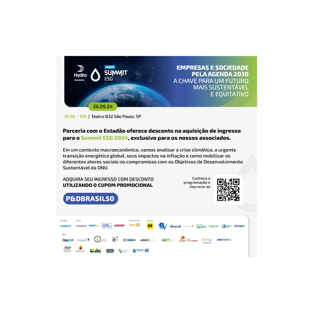 P&D Brasil apoia Institucionalmente o Evento SUMMIT ESG