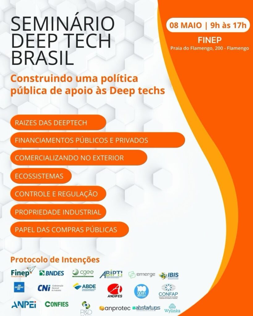 A P&D Brasil está apoiando o Seminário Deep Tech Brasil!