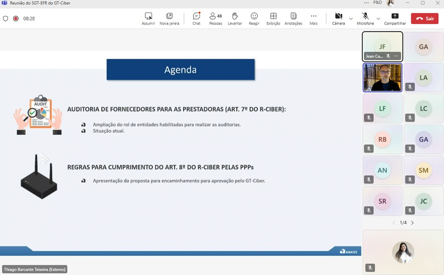 Reunião do Subgrupo Técnico de Equipamentos, Fornecedores e Requisitos do GT-Ciber da Anatel